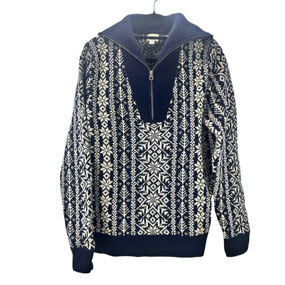 J. Crew Men's Fair Isle Lambswool Half-Zip Sweater Long Sleeve Size M NWOT - Picture 8 of 12